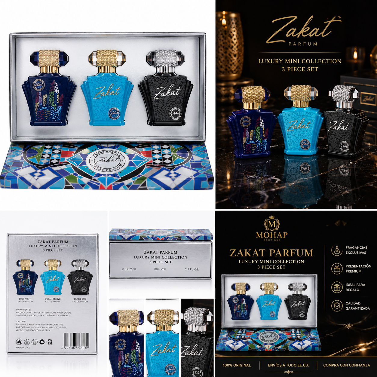 Zakat Parfum Luxury Mini Collection – 3 Piece Gift Set